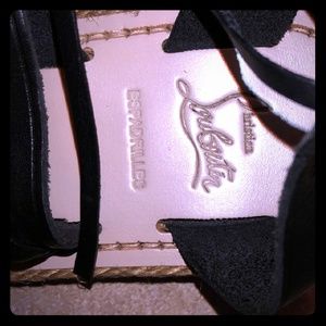 Christian loubboutin black ankle sandal 36 6